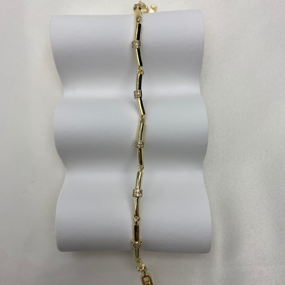 14k Xuping Şerit Taşlı Kare Bileklik — 3. görsel