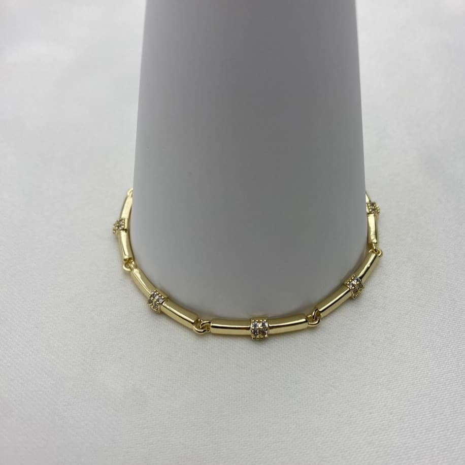 14k Xuping Şerit Taşlı Kare Bileklik — ikinci görsel